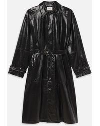 FRAME - The Patent Leather Mac Coat - Lyst