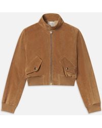 FRAME - The Suede Harrington Jacket - Lyst