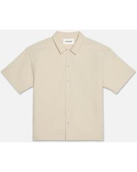 FRAME - Waffle Textured Short Sleeve Shirt - Lyst