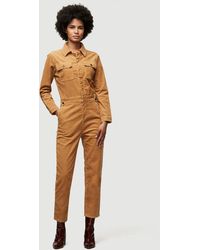 FRAME Caitlin Cord Coverall - Natural