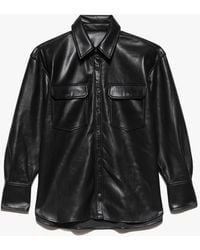FRAME - Recycled Leather Shirt Jacket - Lyst