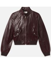 FRAME - The Patent Leather Harrington Jacket - Lyst