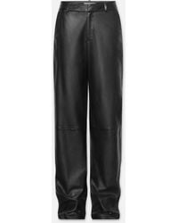 FRAME - High Rise Relaxed Leather Trouser - Lyst