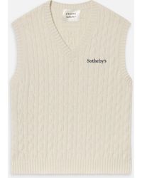 FRAME - Sotheby's Cable Sweater Vest - Lyst
