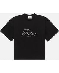 FRAME - Ritz Cropped Relaxed T Shirt - Lyst