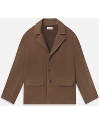 FRAME - Suede Blazer - Lyst