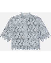 FRAME - The Lace Button Up Shirt - Lyst
