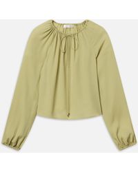 FRAME - The Silk Balloon Blouse - Lyst