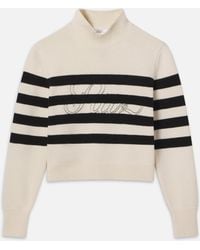 FRAME - Ritz Striped Cashmere Turtleneck Sweater - Lyst