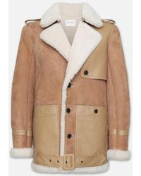 FRAME - Short Shearling Trench - Lyst