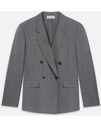 FRAME - Unlined Double Breasted Blazer - Lyst