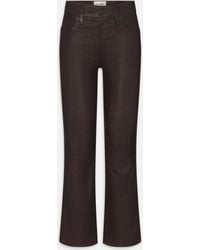 FRAME - The Leather Reboot Crop - Lyst