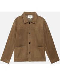 FRAME - Suede Chore Coat - Lyst