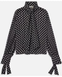 FRAME - The Nouvelle Polka Dot Blouse - Lyst