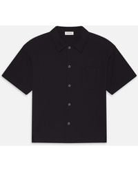 FRAME - Light Pique Button Down Polo - Lyst