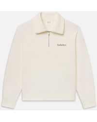 FRAME - Sotheby's Half Zip Sweatshirt - Lyst