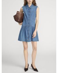 FRAME The Linen Day Dress in White | Lyst