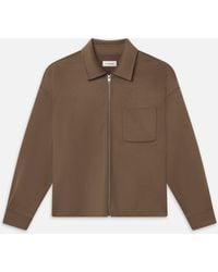 FRAME - Double Face Zip Shirt Jacket - Lyst