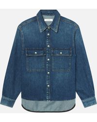 FRAME - The Long Sleeve Hi-low Shirt - Lyst