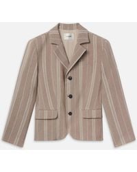 FRAME - The Linen Smart Blazer - Lyst