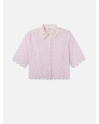 FRAME - The Paisley Eyelet Shirt - Lyst