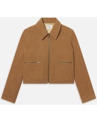 FRAME - The Raglan Zip Front Jacket - Lyst