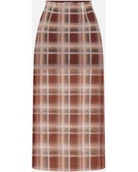 FRAME - The Plaid Organza Skirt - Lyst