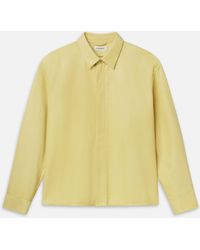 FRAME - Leather Zip-up Shirt - Lyst