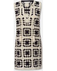 FRAME - Crochet Tassel Popover Dress - Lyst