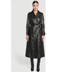 FRAME Leather Trench - Black