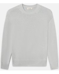 FRAME - Cotton Silk Crewneck Sweater - Lyst