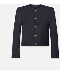 FRAME - Button Front Jacket - Lyst