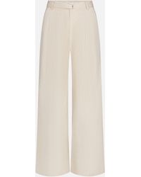 FRAME - The Striped Wide Leg Pant - Lyst