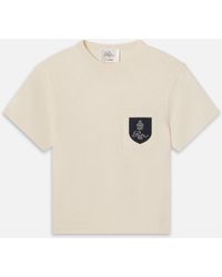 FRAME - Ritz Crest Cashmere Tee - Lyst
