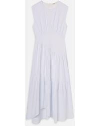 FRAME - The Seersucker Gathered Dress - Lyst