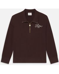 FRAME - Ritz Half Zip Polo - Lyst