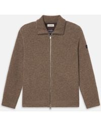 FRAME - The Society Archive Zip-up Cardigan Sweater - Lyst