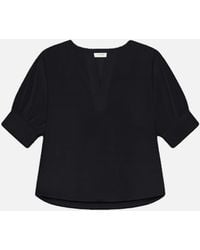 FRAME - V-neck Popover Top - Lyst