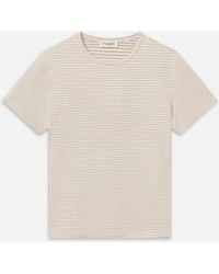 FRAME - Jacquard Stripe Tee - Lyst