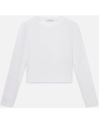 FRAME - The Long Sleeve Boxy Tee - Lyst