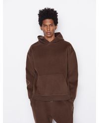 FRAME Double Face Mixed Sweatshirt - Brown