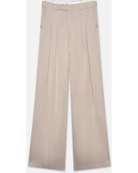 FRAME - Pleated Mid Rise Trouser - Lyst