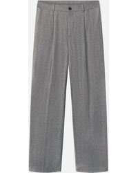 FRAME - Wide Leg Flannel Trousers - Lyst