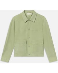 FRAME - Suede Trucker Jacket - Lyst