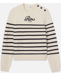 FRAME - Ritz Sequined Striped Sweater - Lyst