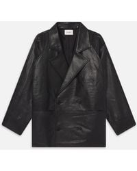 FRAME - Oversized Leather Jacket - Lyst