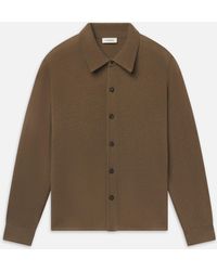 FRAME - Boiled Wool Shirt Sweater - Lyst
