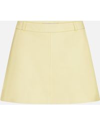 FRAME - The Leather Mini Skirt - Lyst