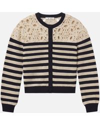 FRAME - The Crochet Captain Cardigan - Lyst