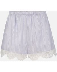 FRAME - The Stripe Lace Lounge Short - Lyst